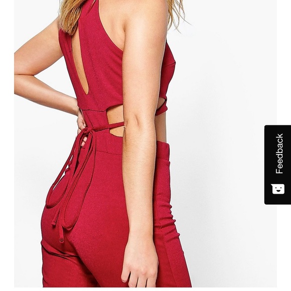 Ria Wrap Over Front Tie Waist Detail Jumpsuit - Picture 3 of 3